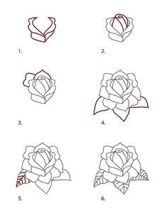 draw classic tattoo style rose