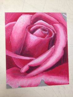 oil pastel rose