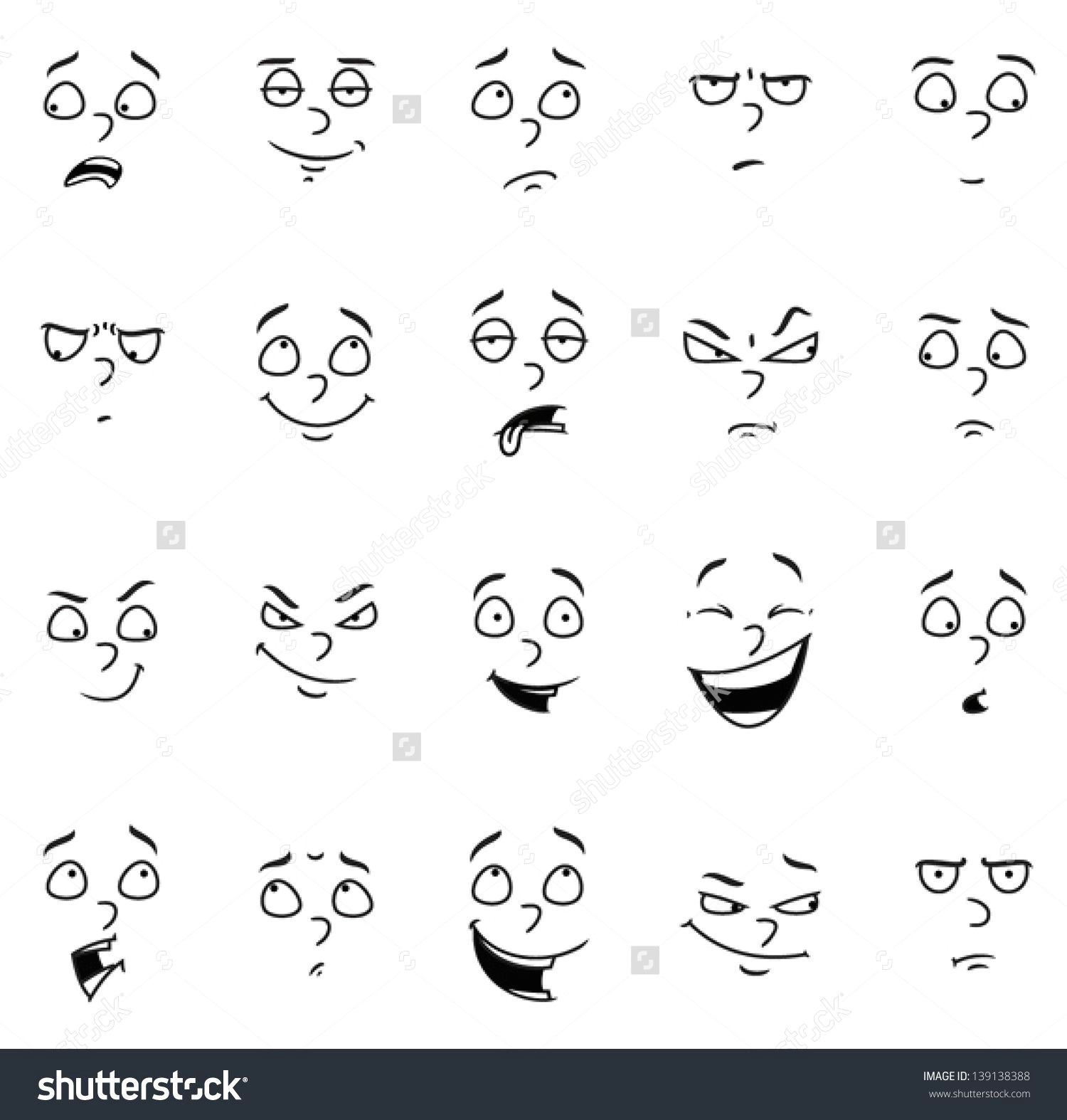 Drawing A Simple Cartoon Face Simple Woman Cartoon Facial Expressions Buscar Con Google Art