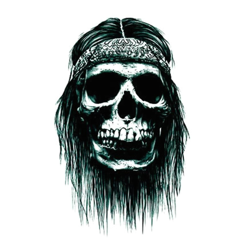 10pcs halloween 3d cartoon skull terror tattoo sticker crossbones temporary body art