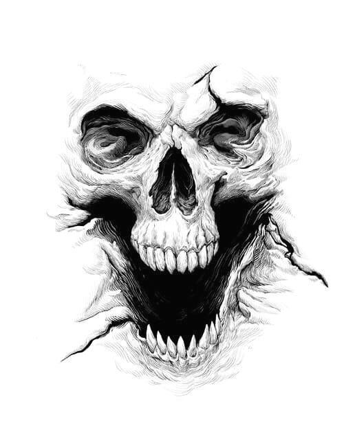 pencil art skull drawings skull sketch calavera tattoo screaming skull skull