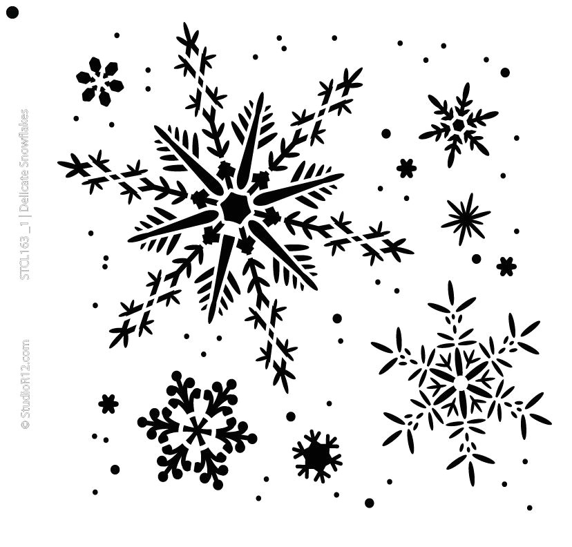 delicate snowflakes stencil 6 5 x 6