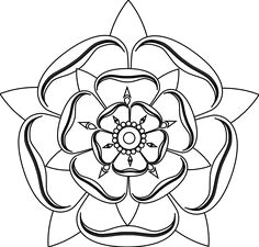 line drawing roses tudor rose line drawing