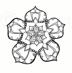 instant pdf download coloring page hand drawn tudor rose mandala zendoodle doodle by kerrymcquaid on etsy