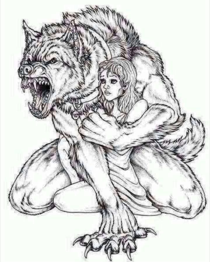 wolf girl tattoo