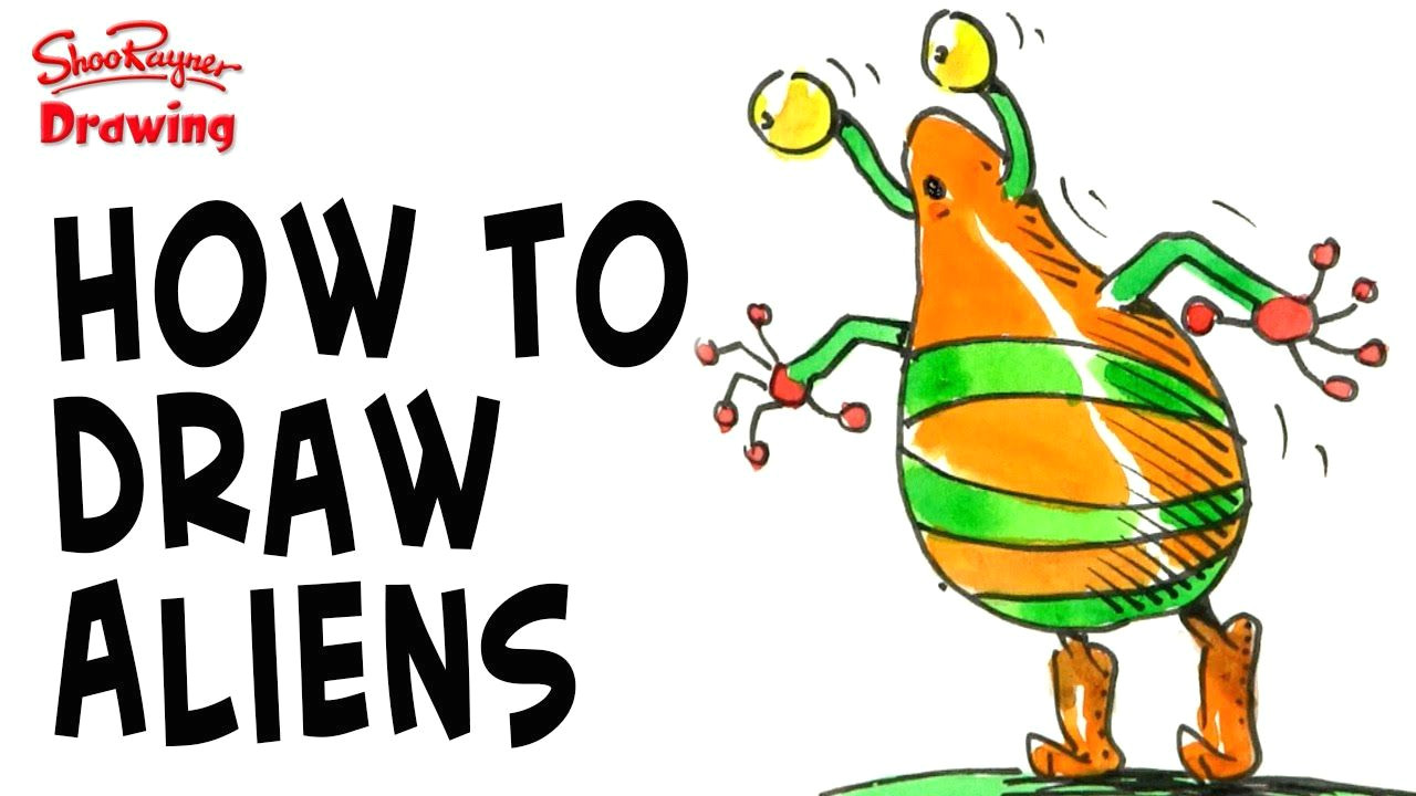 how to design and draw cute aliens