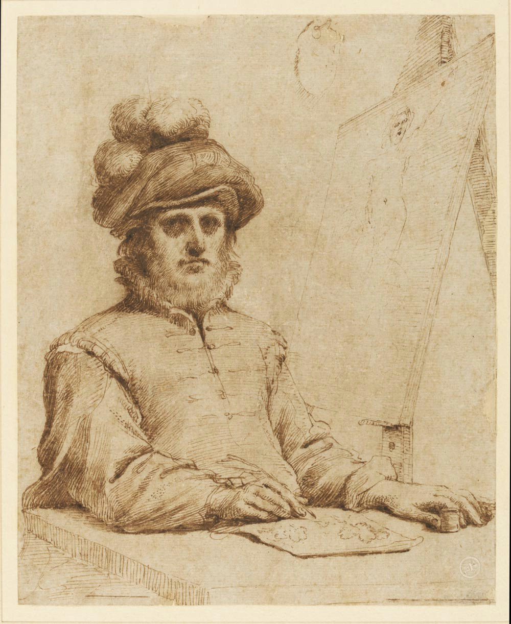 portrait of an artist drawing