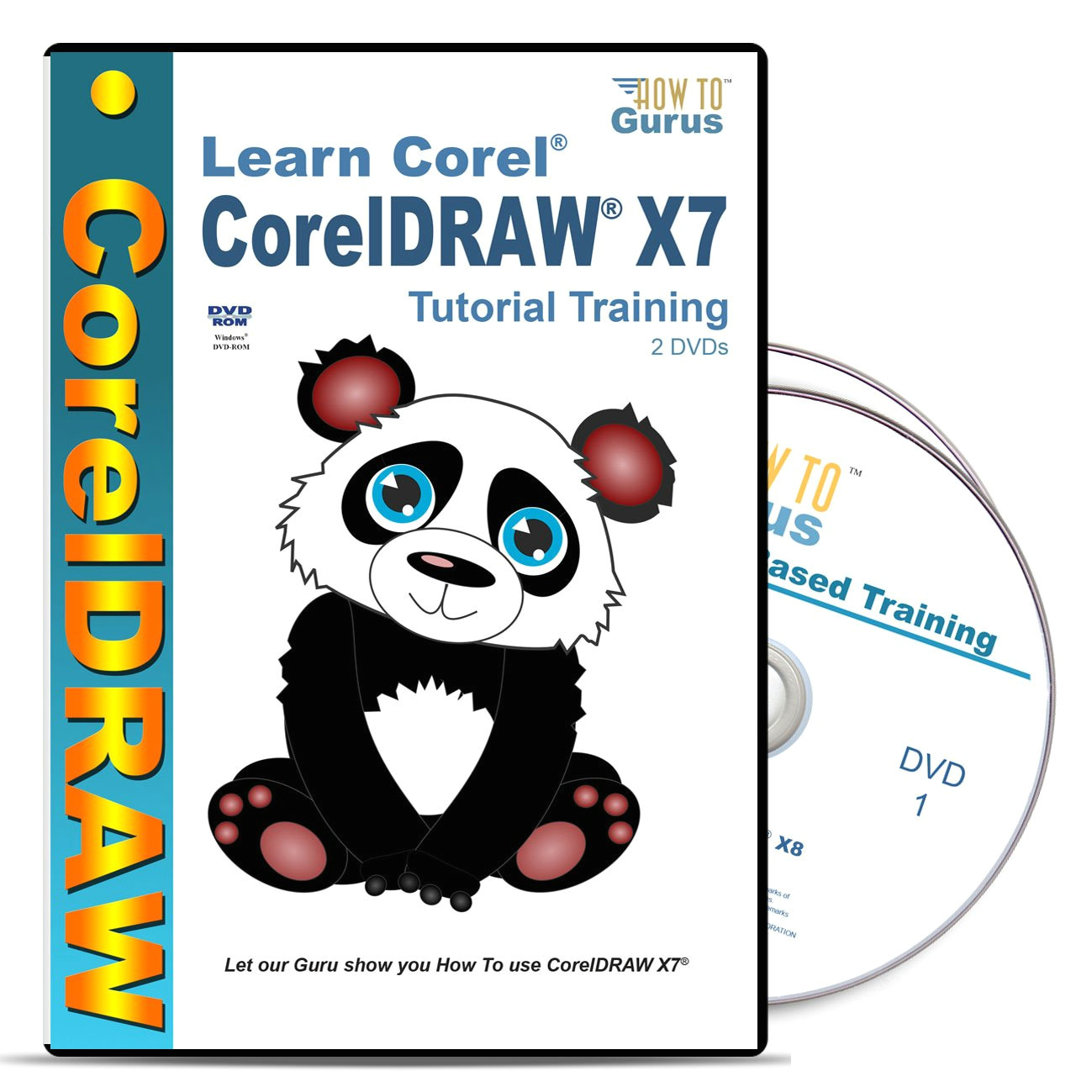amazon com corel draw coreldraw x7 tutorial training on 2 dvds over 10 hours in 201 video lessons office products