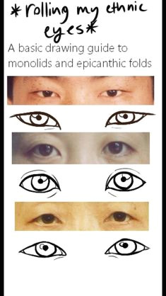 simplified asian eyes three guides of how to draw eyes with epicanthic folds