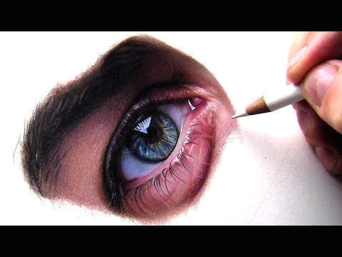 drawing a eye in colored pencil youtube