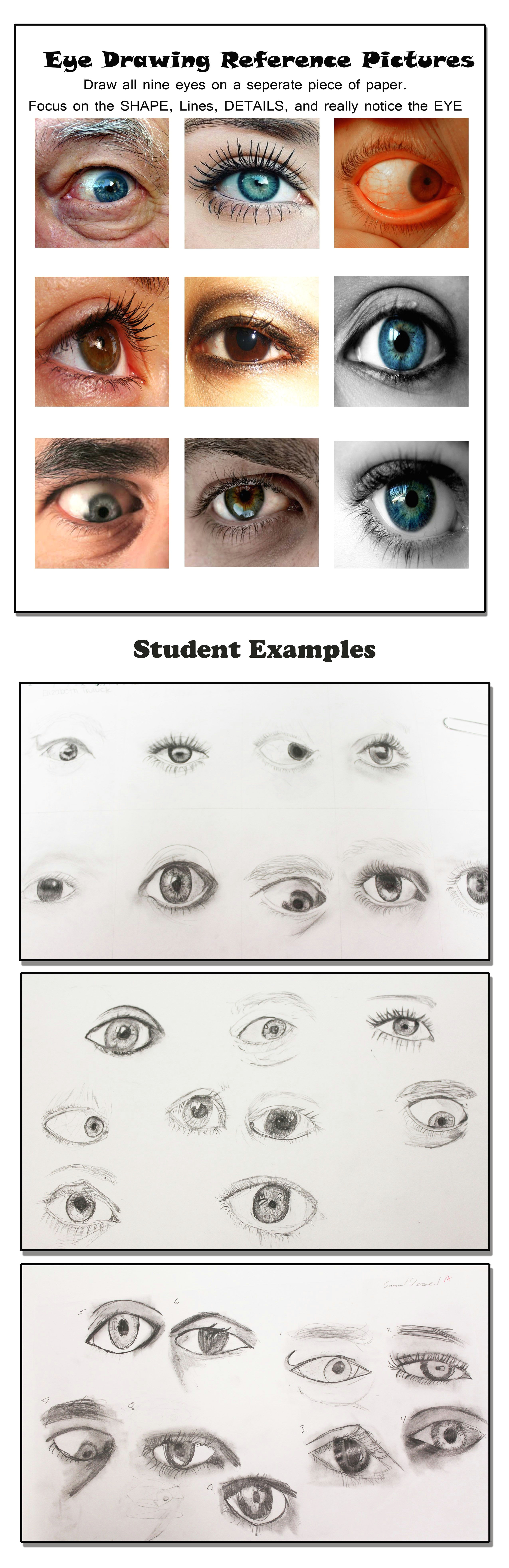 art lesson plans a art 1 eye drawings learning to draw the eye worksheet myrtle beach high school