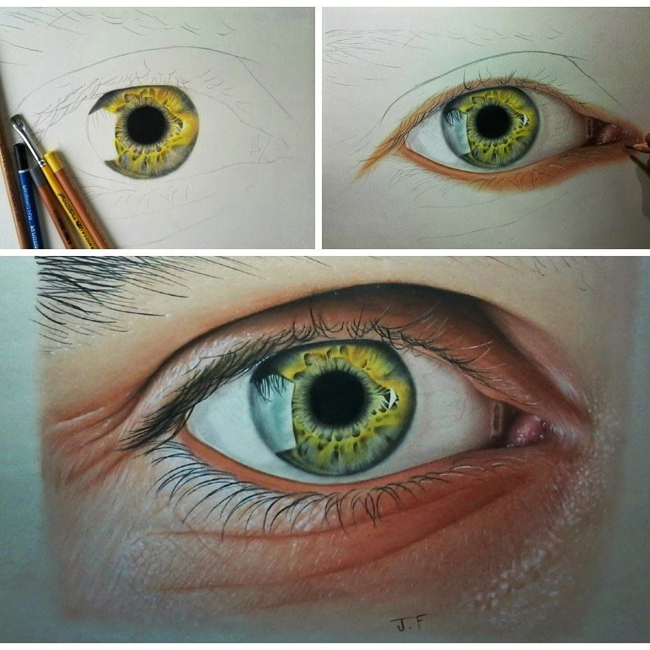 how to draw an awesome eye drawing realistic eye step by step drawing colored