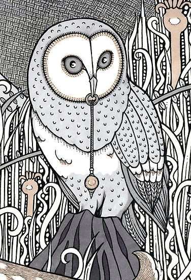 line drawings of owls follow progress on my blog and read about the stories behind