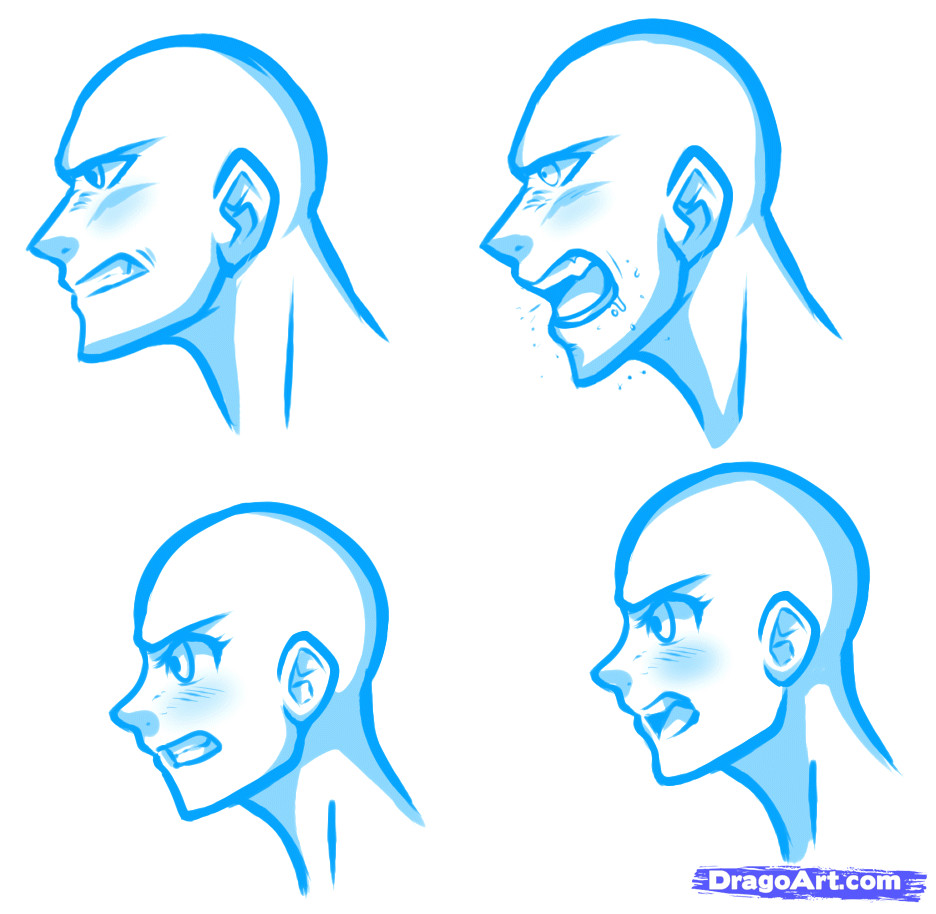 how to draw angry faces anime angry face step 1