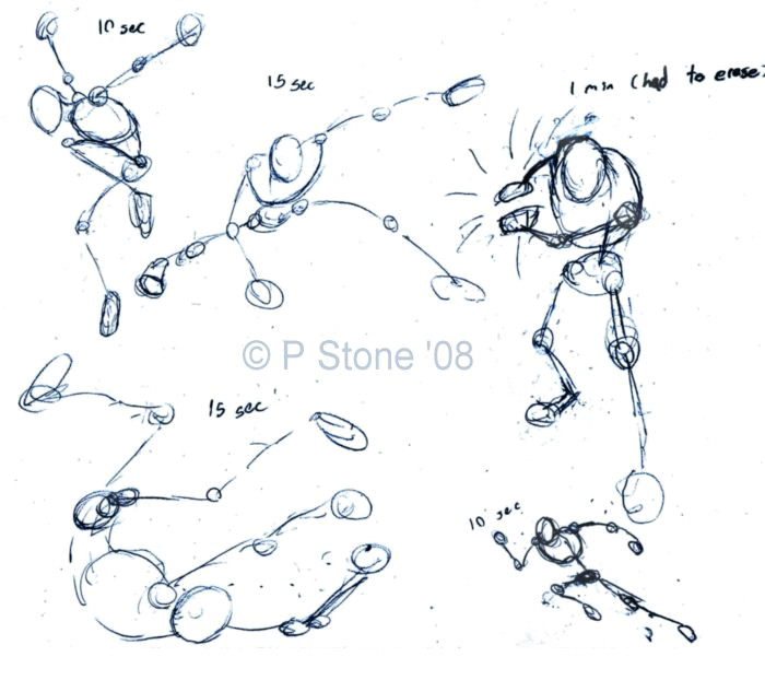 posing characters with a wireframe