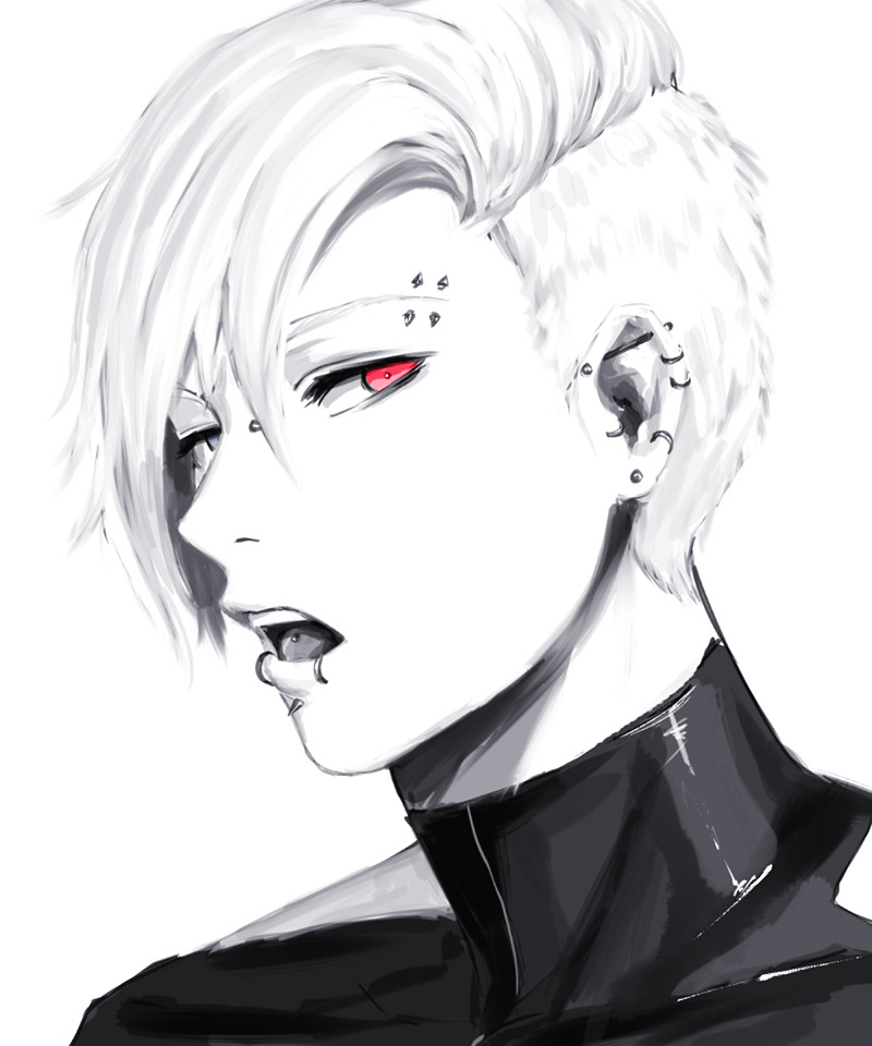 punk kaneki ken tokyo ghoul kanekiken tokyoghoul punkedit chica anime kawaii