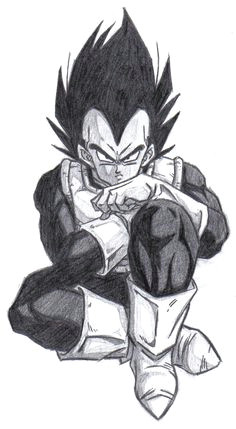 vegeta by on deviantart re draw of dvd art