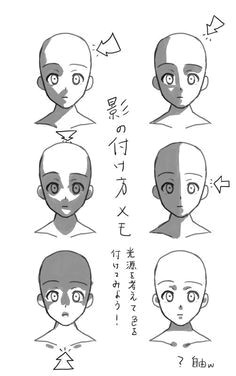 different lighting direction on a face drawing sketches cartoon drawings manga drawing drawing