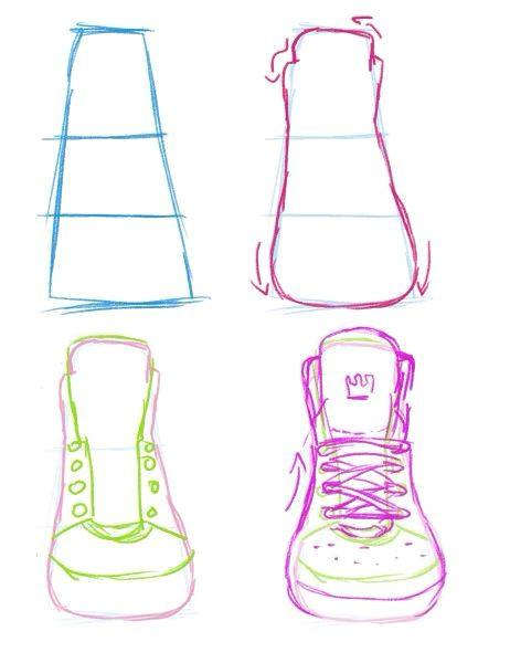 how to draw shoes