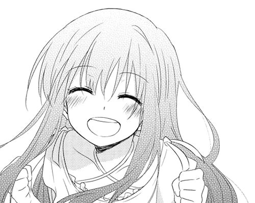 anime manga girl cute happy