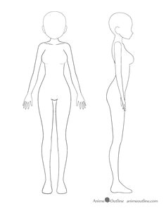 anime girl body outline i don t think drawing in the right is correct