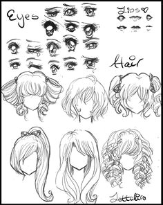manga anime eyes and hair by lettelira deviantart com hair drawings drawing