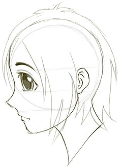 how to draw anime manga faces heads in profile side view page 2 of 2
