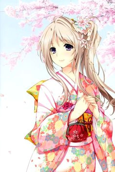 anime black anime girl kimono manga girl manga anime anime chibi