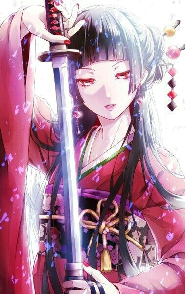 anime kimono traditional sword