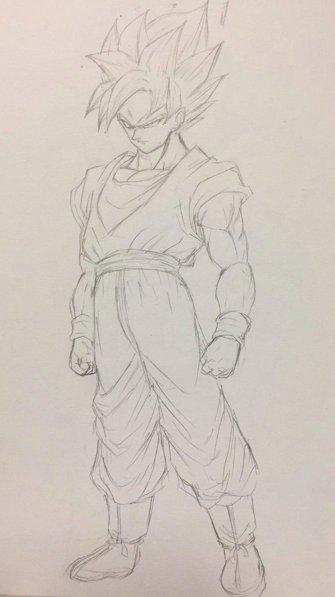 dessin son goka kakarotto super saiyajin blue anime goku dragon ball dragon