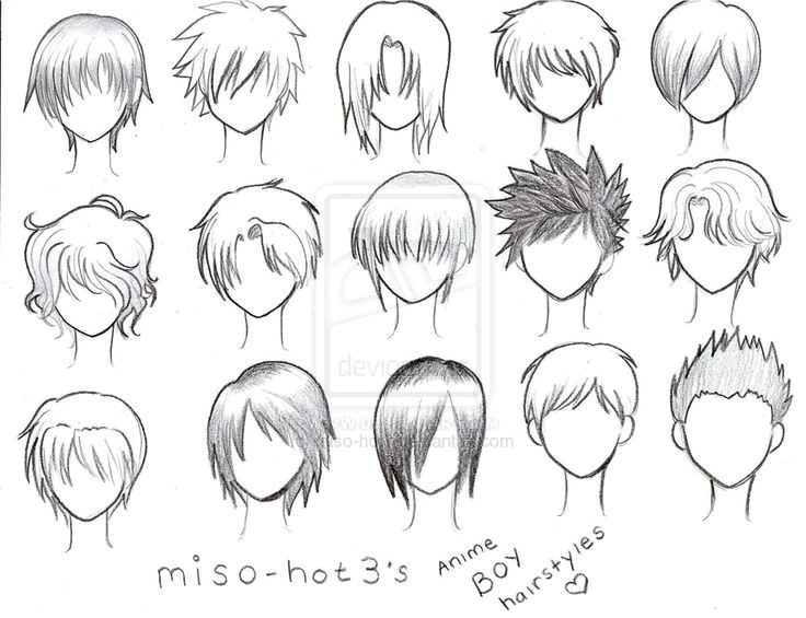 anime boy hairstyles spiky drawings google search