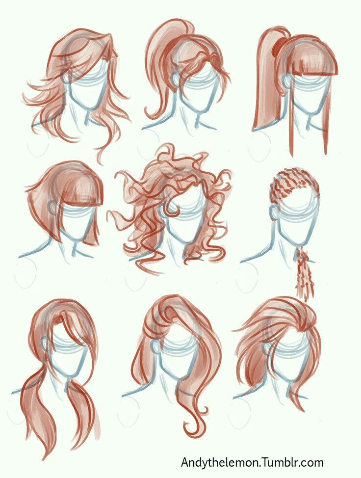 caricature hair