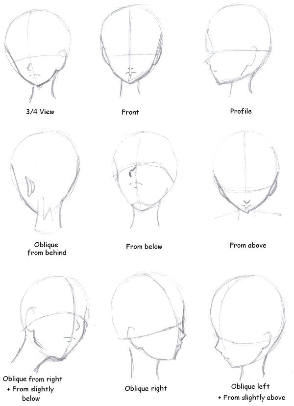 manga tutorial head direction by mermaidundersea deviantart com on deviantart head poses