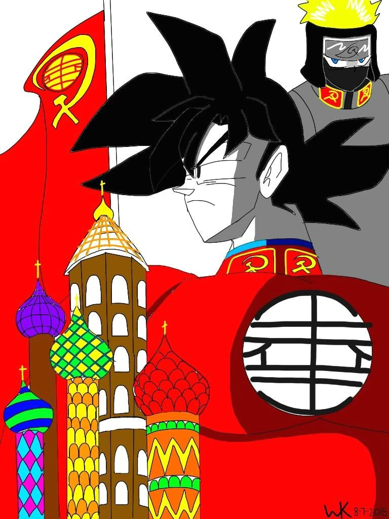 anime dragon ball multiverse russian goku and russian naruto ipad art dbz