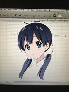 how to draw an anime character using ms excel art tutorials anime character drawing