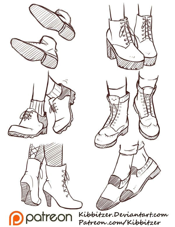 drawing tips shoes feet