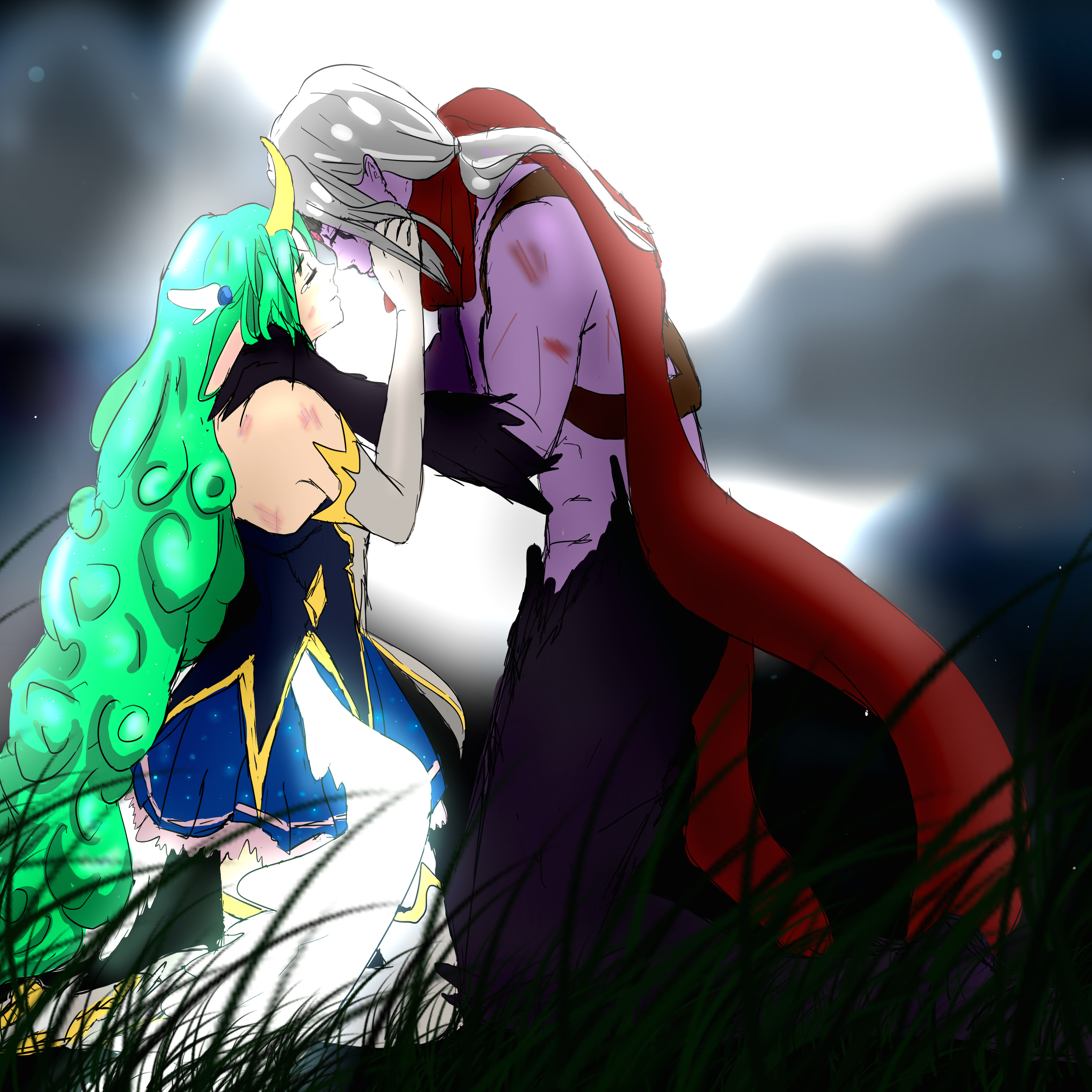 soraka and varus by luariya girl couple drawing art league of legends tilt