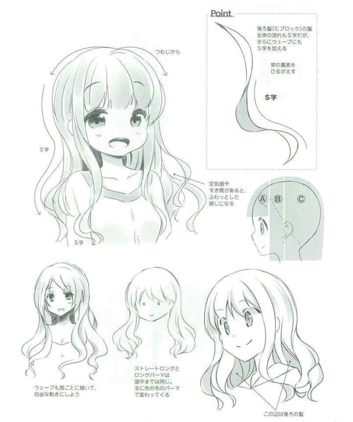 unique hairstyle hair reference drawing reference anime hair manga art manga anime