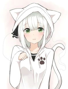 anime picture with touhou konpaku youmu myon saple single tall image blush short hair looking at viewer open mouth simple background fringe green eyes white