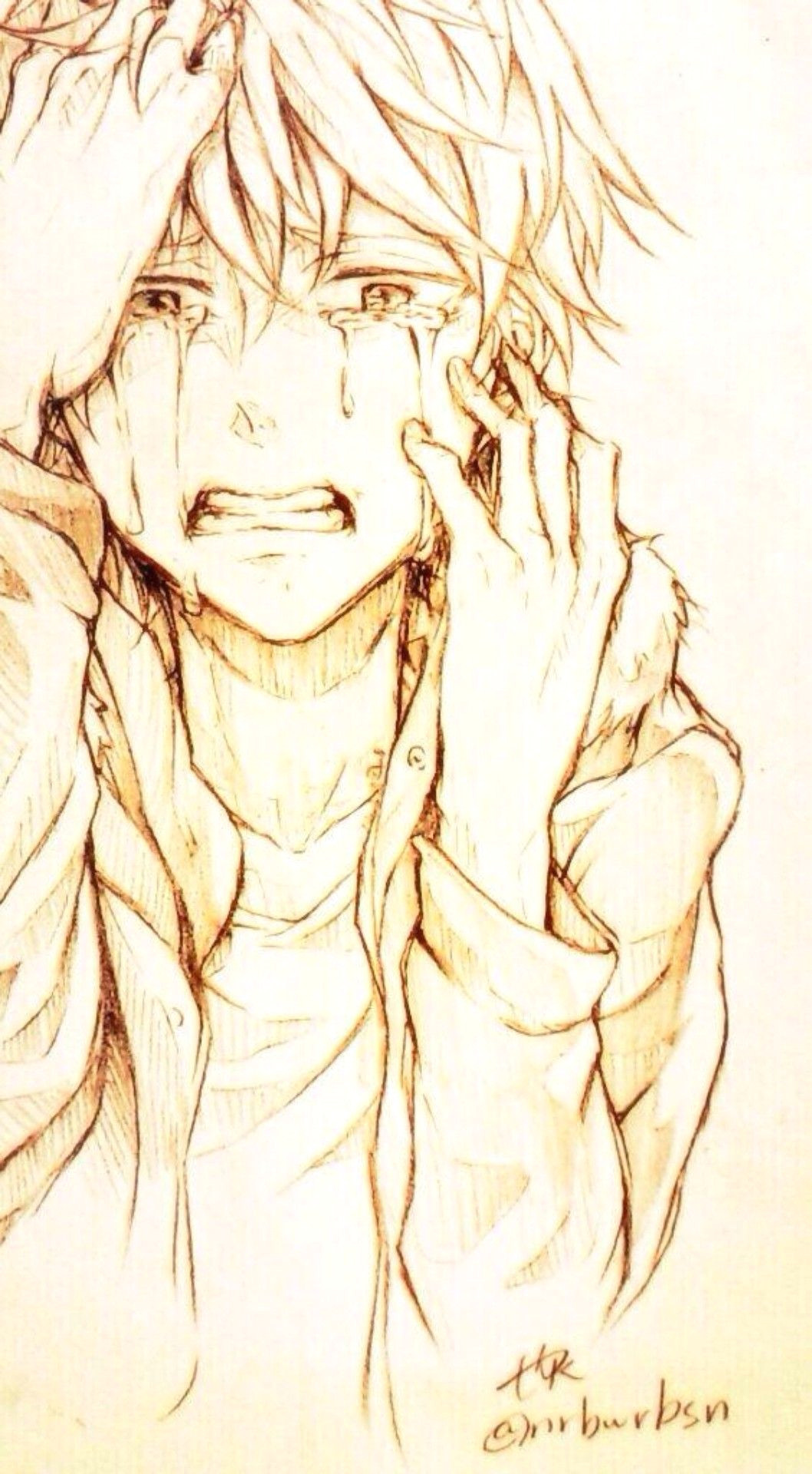 anime boy sketch anime boy drawing cry drawing drawing tears sad anime