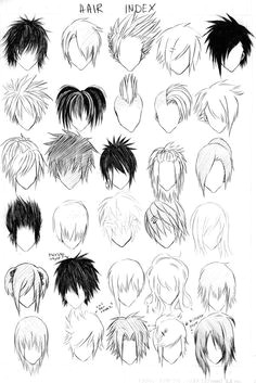 manga face construction different eyes mouths ears hair