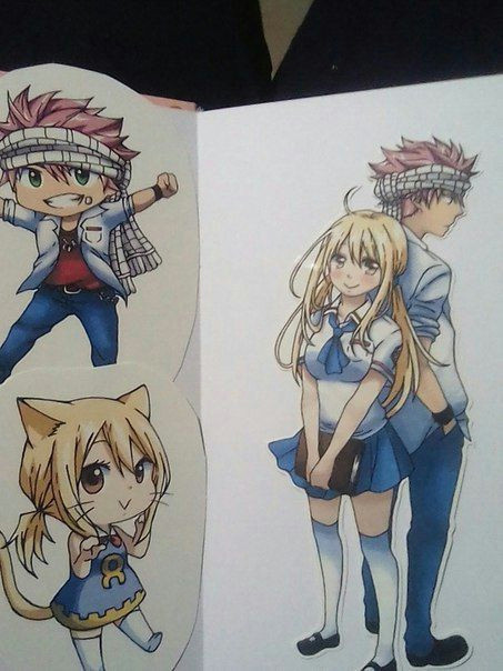 i didn t draw these credit to owner natsu y lucy fairy