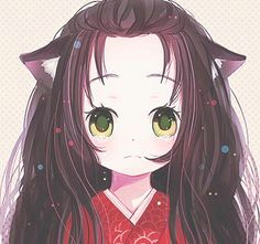 cute anime girl with cat ears socreative a neko