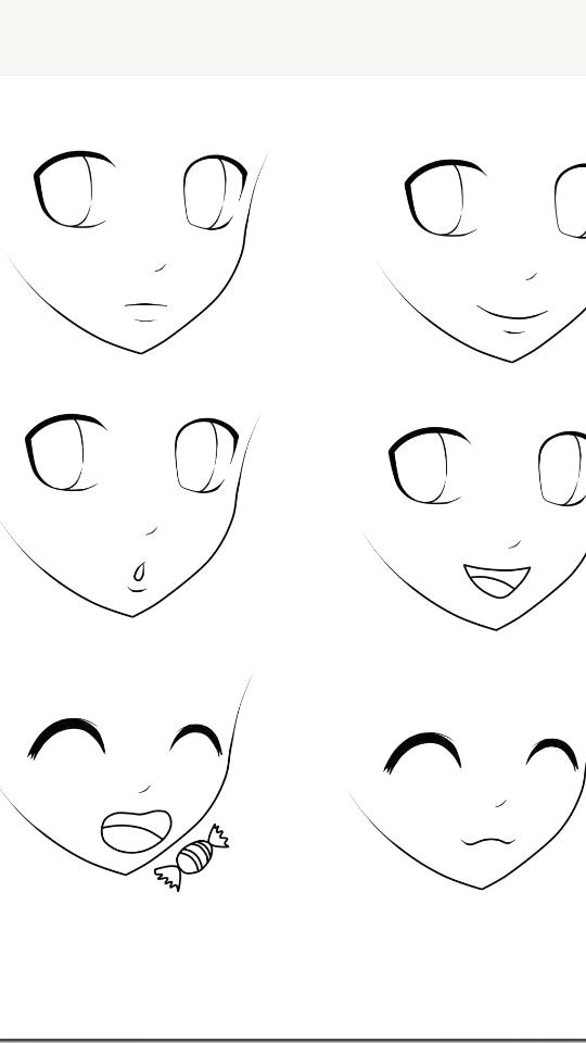Drawing Anime Nose and Mouth Basic Anime Expressions Art Guides References Drawings Manga