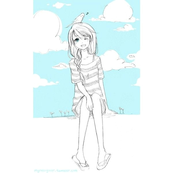 u c a a u anime girl anime illustration a liked on polyvore