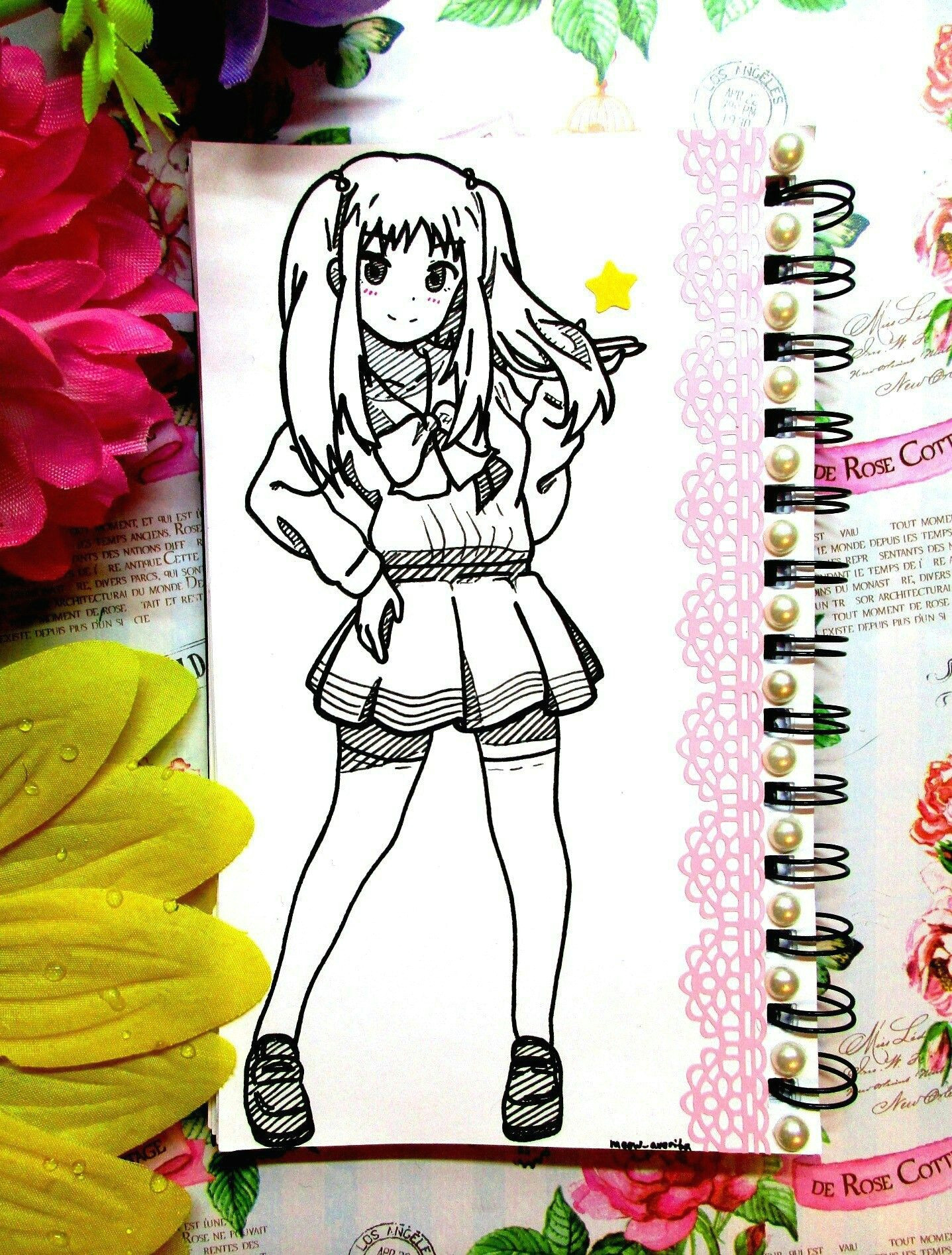 drawing anime cute creative notebook