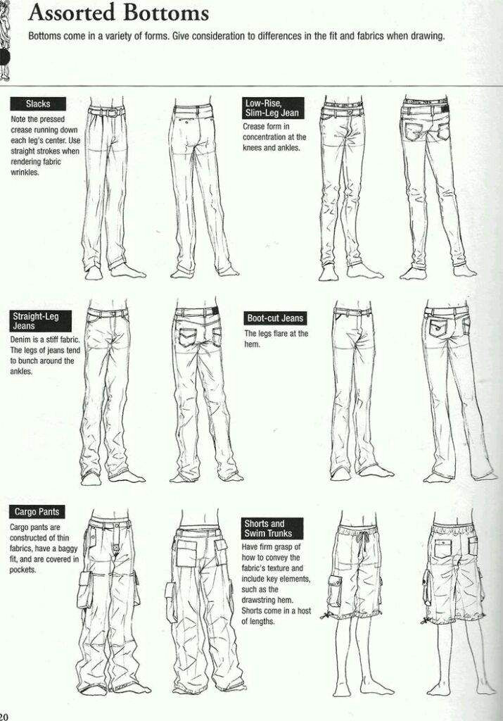 reference for drawing pants