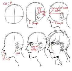 how to draw male faces