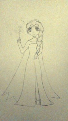 unfinished pic of elsa i drew gonna draw jack as well