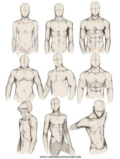 how to draw the human body study male body types comic manga character